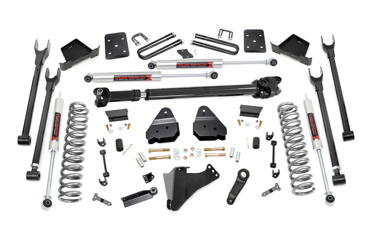 Ford F-250 Super Duty Suspension Lift Kit - Rough Country - 6 Inch Lift Kit | 4-Link | No OVLD | M1 - '17-'22